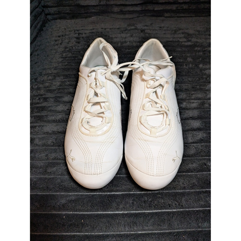 Puma SportLifestyle White Silver Low Top Sneakers 355749-01 Womens 9.5